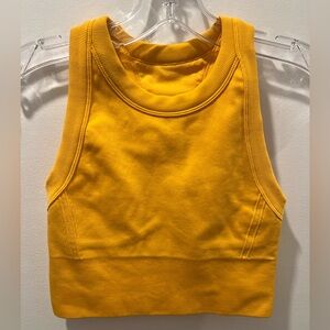 DSG University Gold High Neck Crop Top